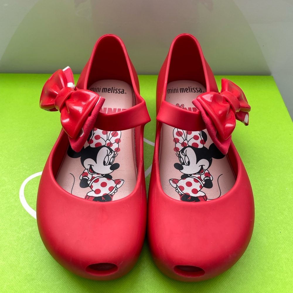 Mini Melissa Red Bow Dress Shoes